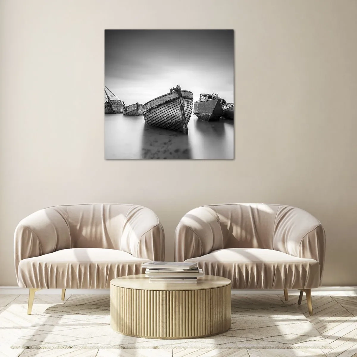 Glastavla - Bild på glas - Bara minnen... - 70x70 cm