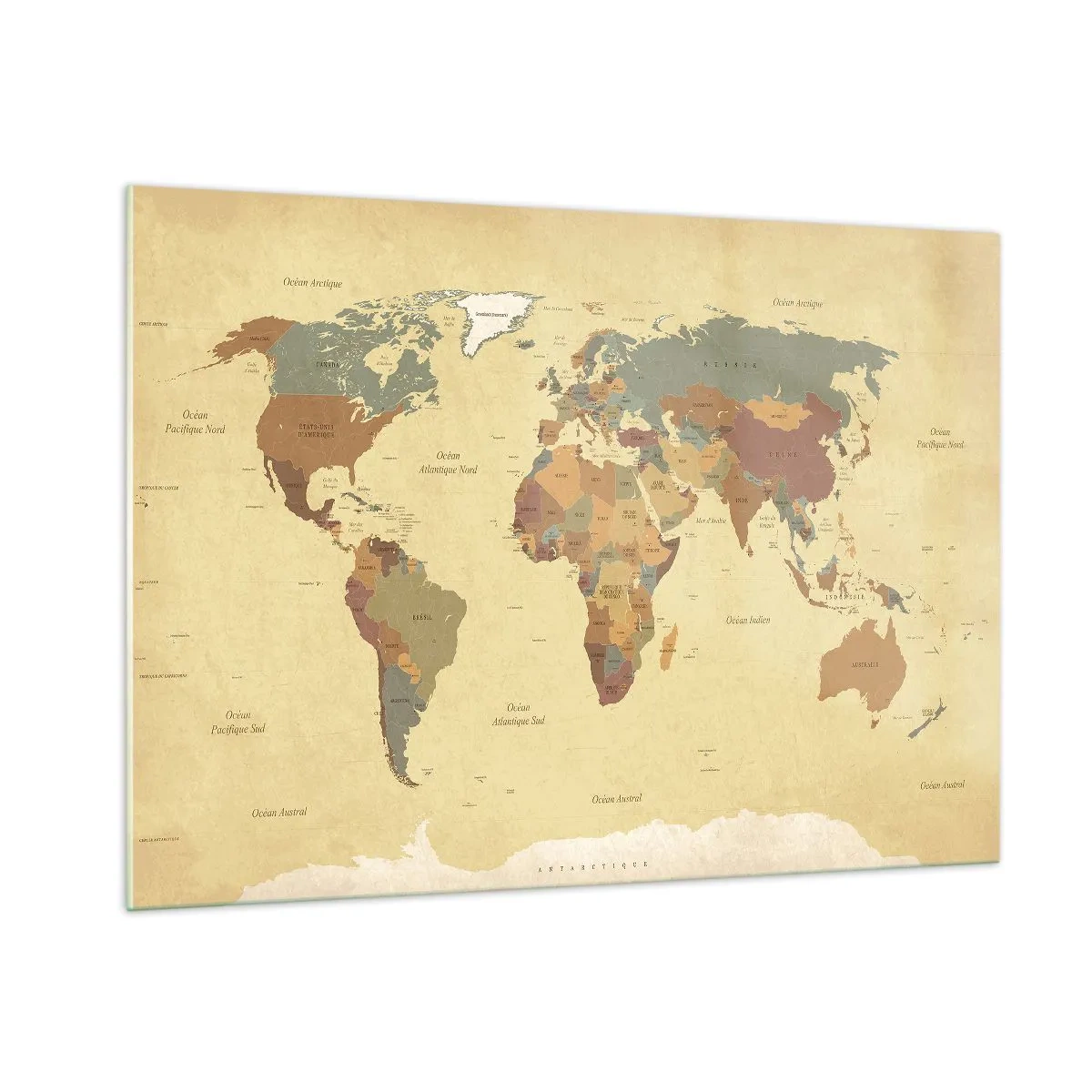 Glastavla - Bild på glas - För dig - hela världen - 100x70 cm