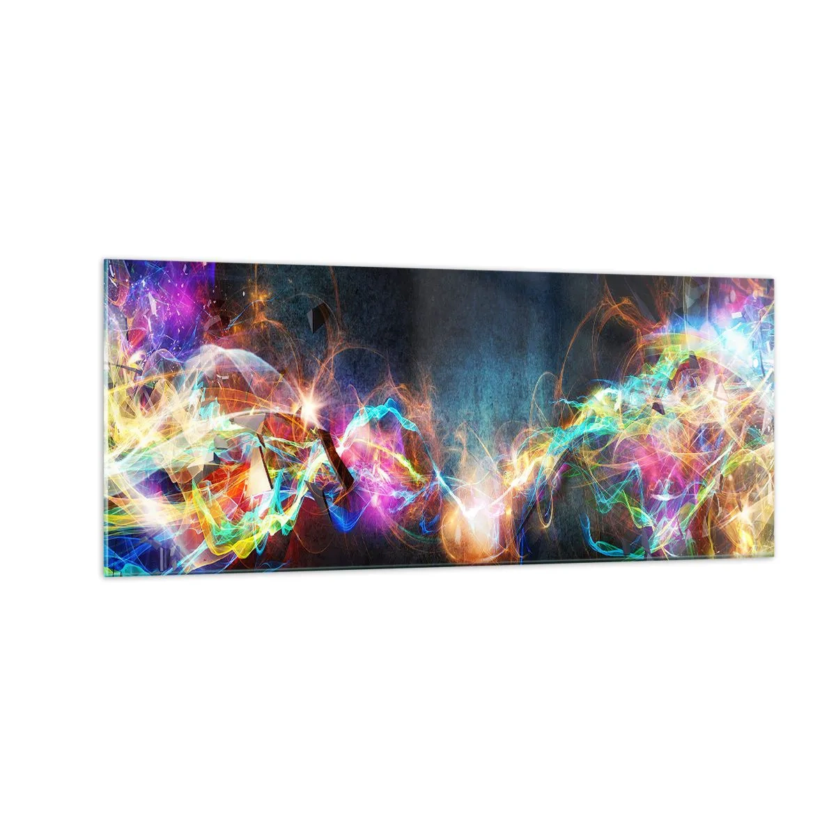 Glastavla - Bild på glas - Glatt mot mörkret - 100x40 cm