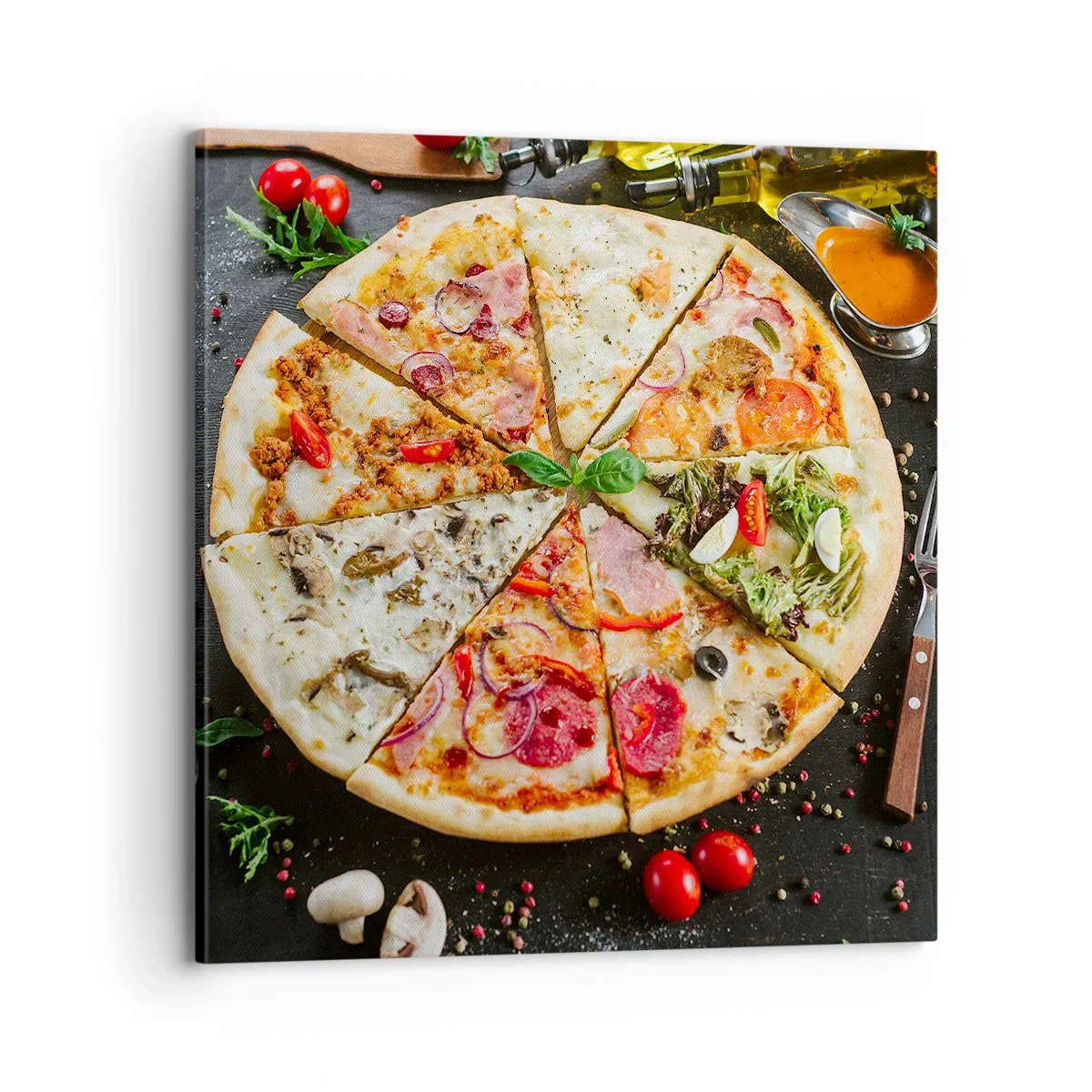 Canvastavla - Bild på duk - Smakurval - 70x70 cm