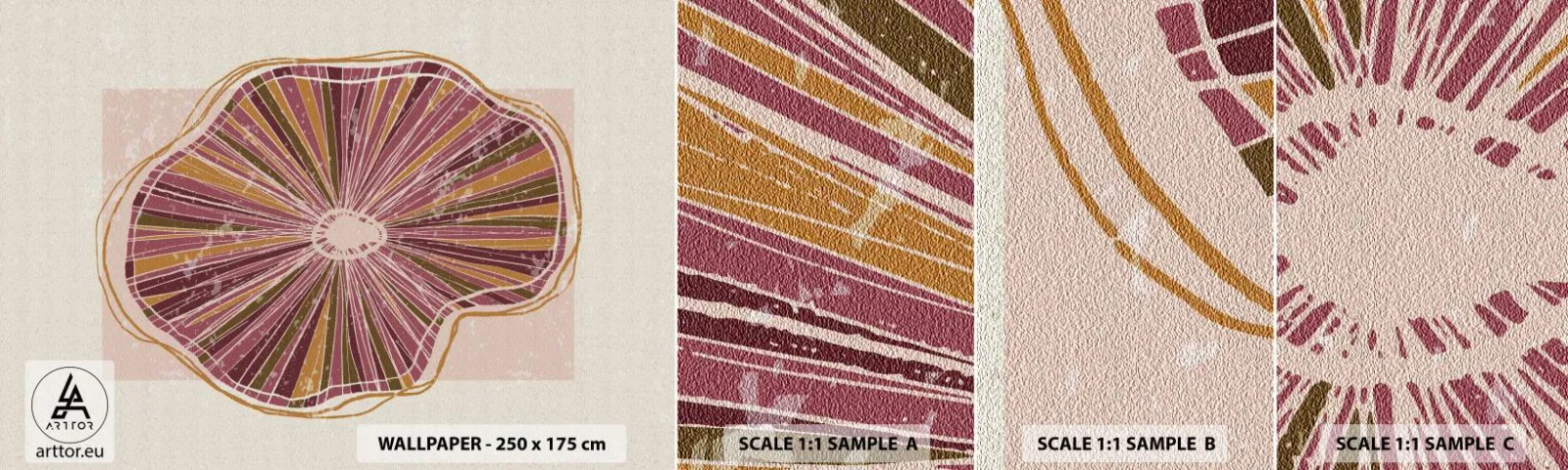 Fototapet Prov Standard Eco - Strålande abstraktion - Boho, Minimalism, Abstraktion - 100x30 cm