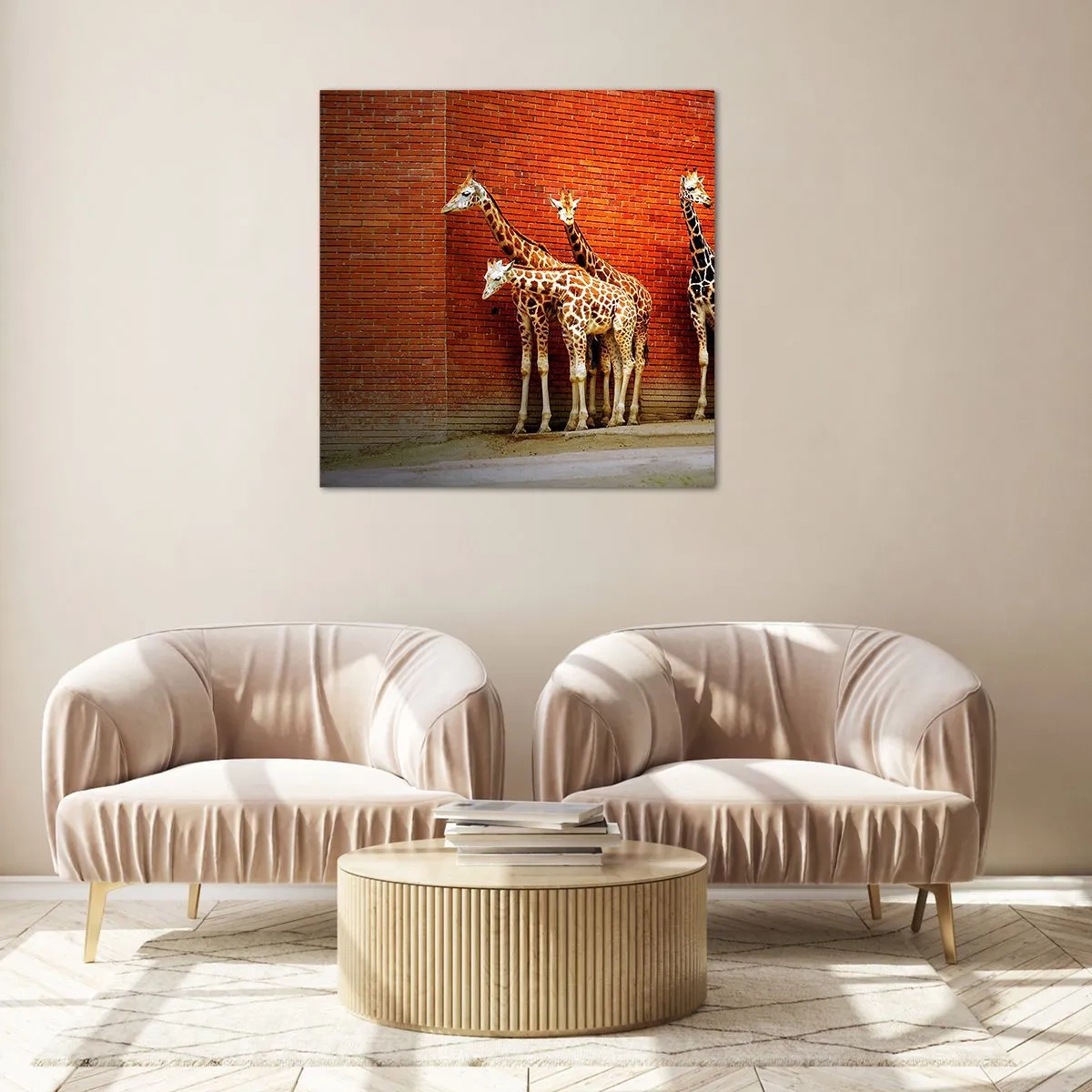 Glastavla - Bild på glas - Ser ni någon akacia? - 70x70 cm