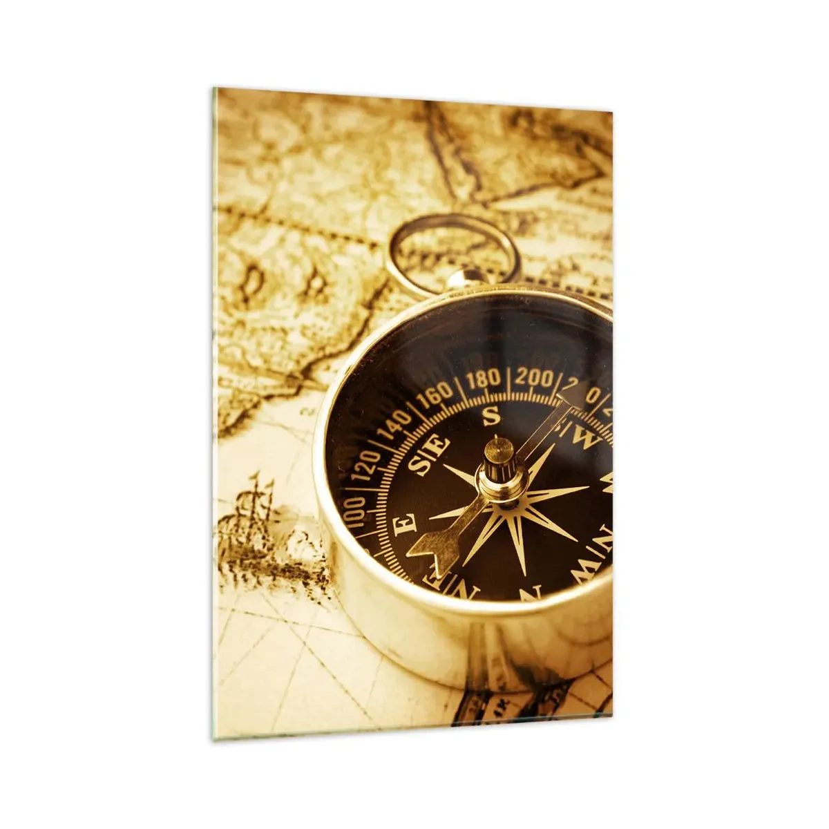 Glastavla - Bild på glas - Västerut eller österut? - 80x120 cm