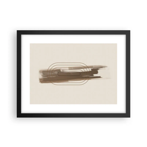 Affisch i svart ram - Grå blåst - 40x30 cm