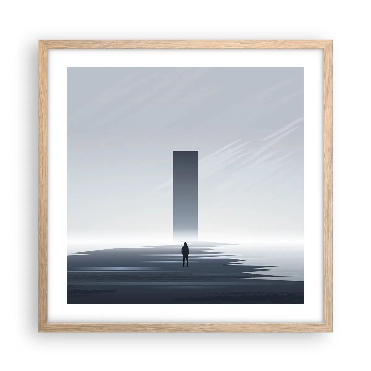 Affisch i ram av ljusek - Möjlighet eller hot? - 50x50 cm