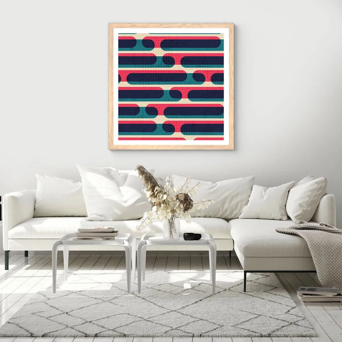 Affisch i ram av ljusek - In och framåt - 40x40 cm