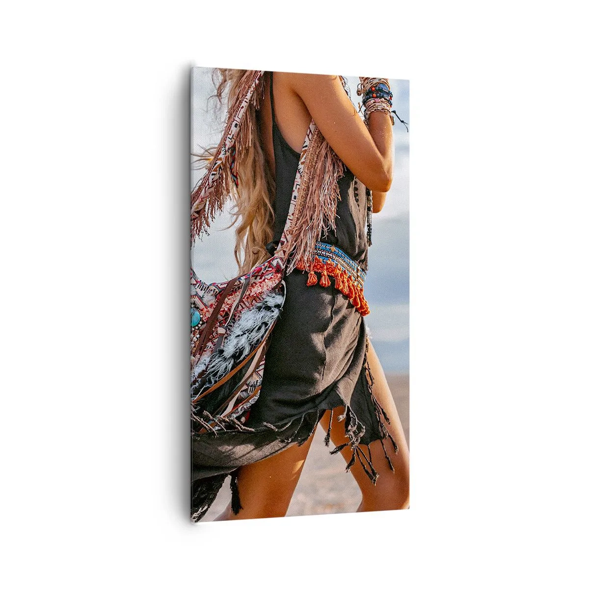 Canvastavla - Bild på duk - Shamanens flicka - 65x120 cm
