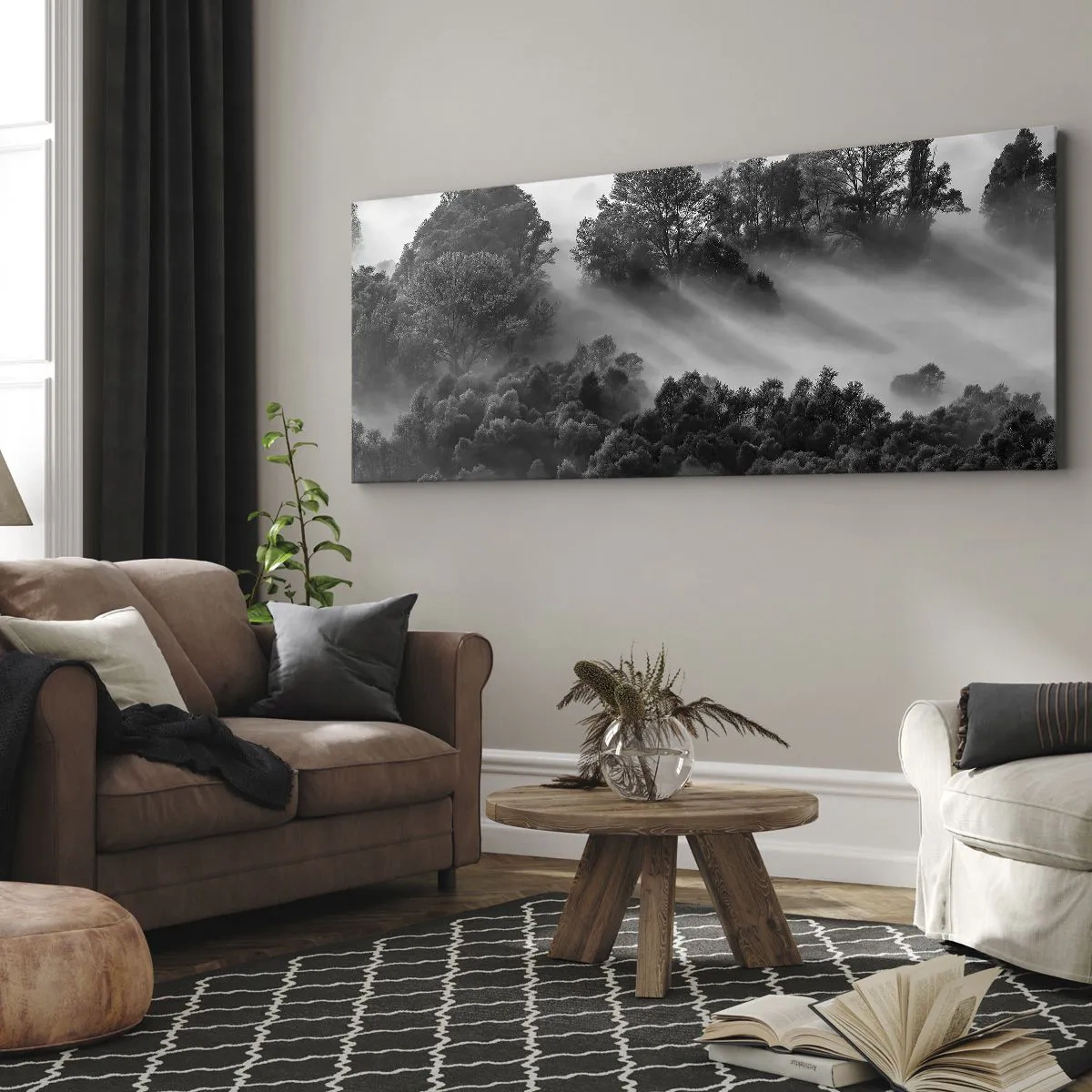 Canvastavla - Bild på duk - Stiger ur sömnen - 100x40 cm