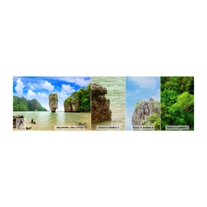Provbit av fototapet Premium Canvas - Naturens bergsunder - Landskap, Natur, Tropikerna - 100x30 cm