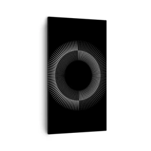 Canvastavla - Bild på duk - Svart sol - 45x80 cm