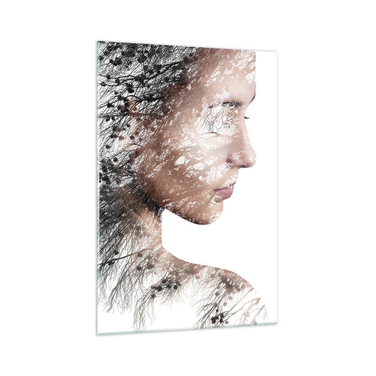 Glastavla - Bild på glas - Skogens ande - 70x100 cm