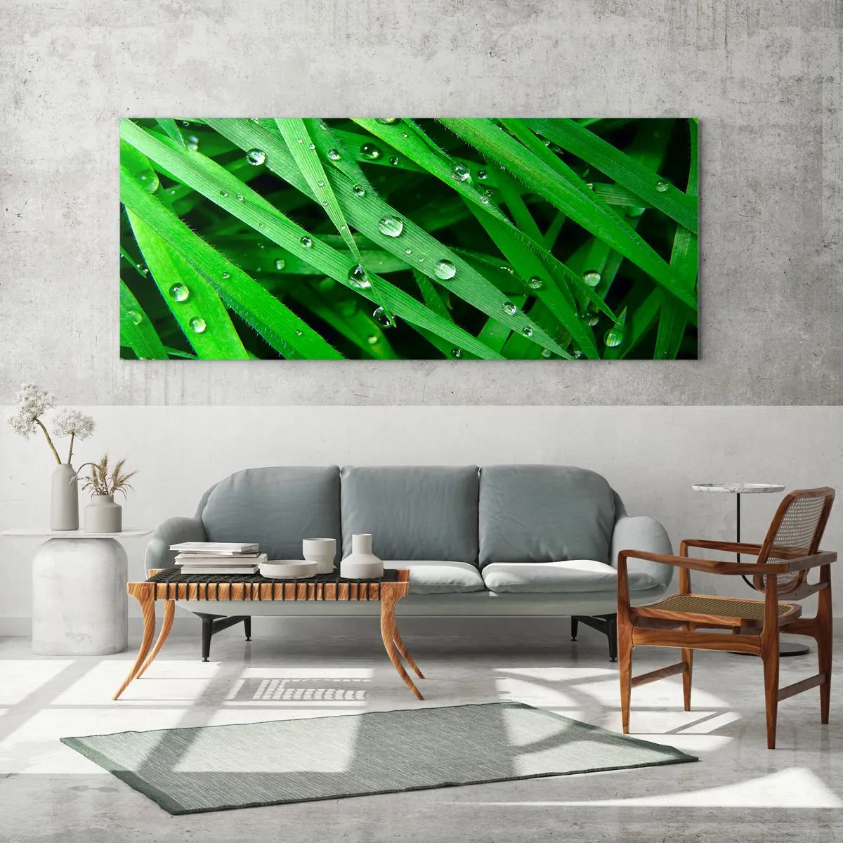 Glastavla - Bild på glas - Spela grönt - 100x40 cm