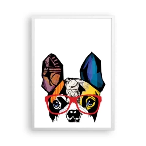 Affisch i vit ram - Intellektuell - 50x70 cm