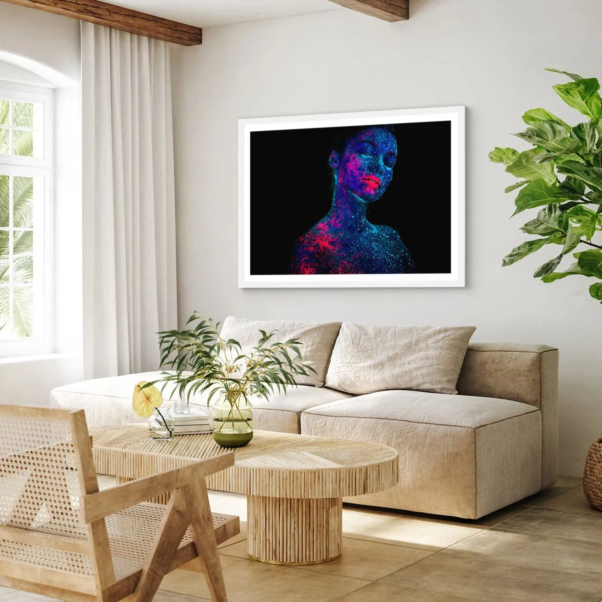 Affisch i vit ram - I sjärndammet - 50x40 cm