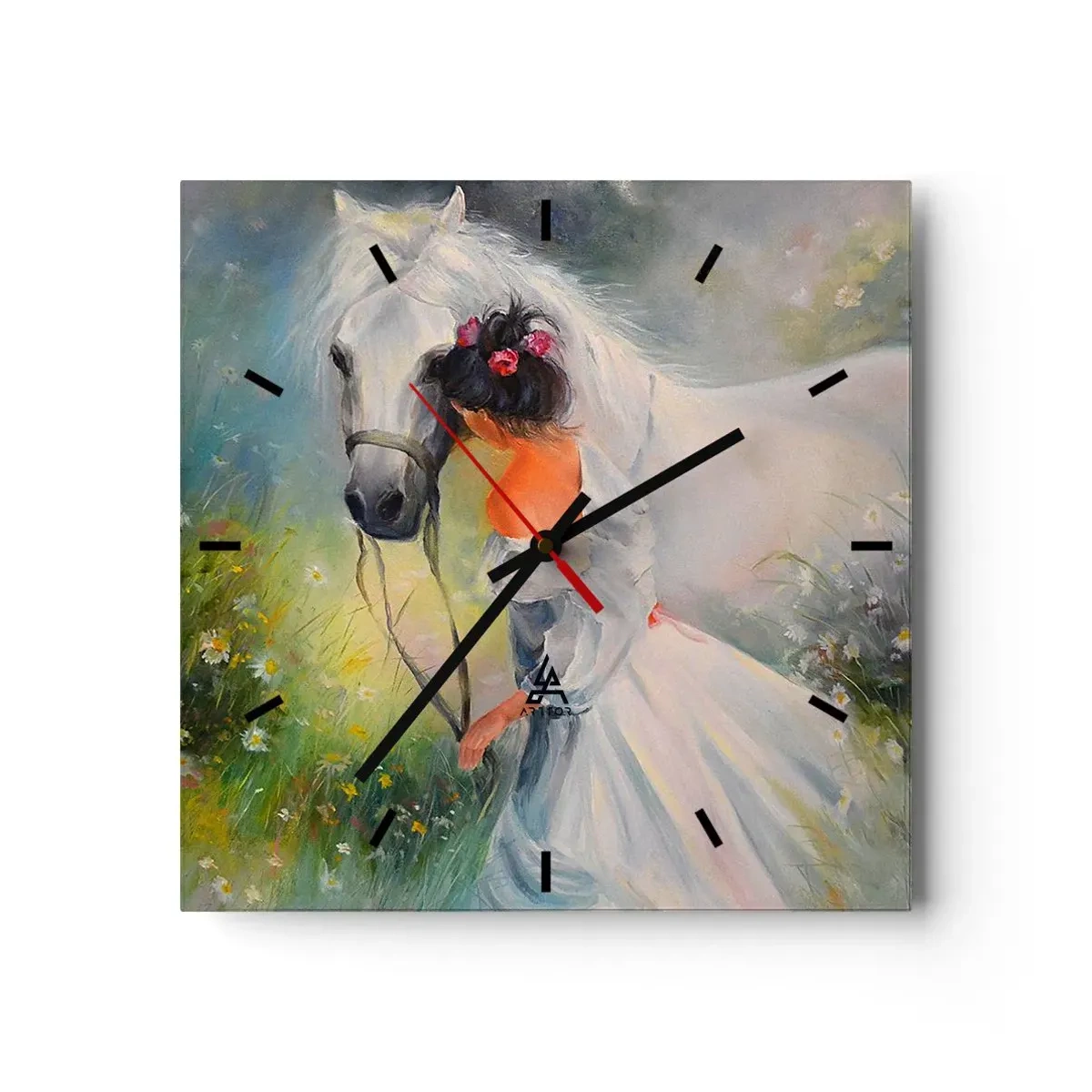 Väggklocka - Klocka på glas - Ur en vacker dröm - 30x30 cm