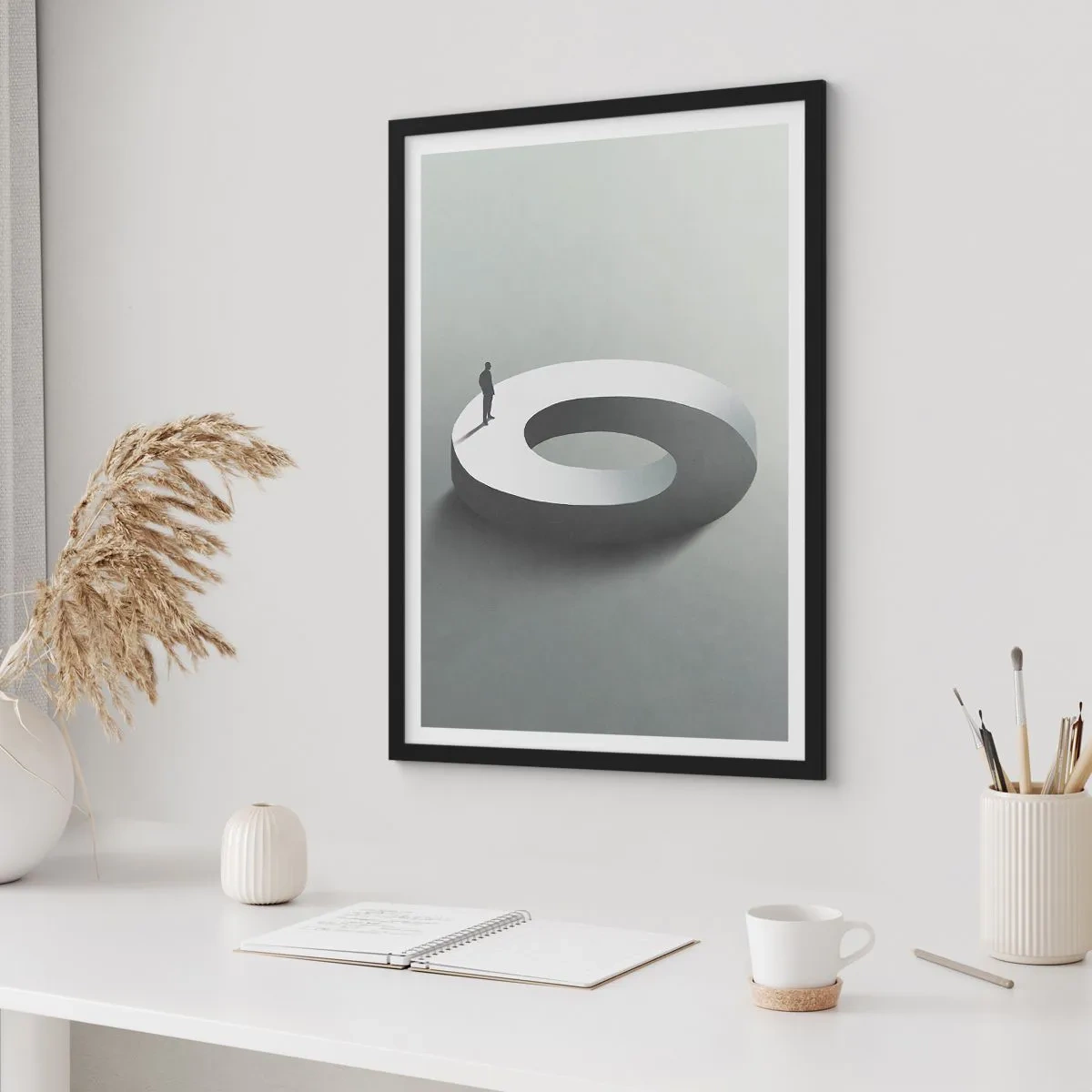 Affisch i svart ram - Och försök att vara klok - 70x100 cm