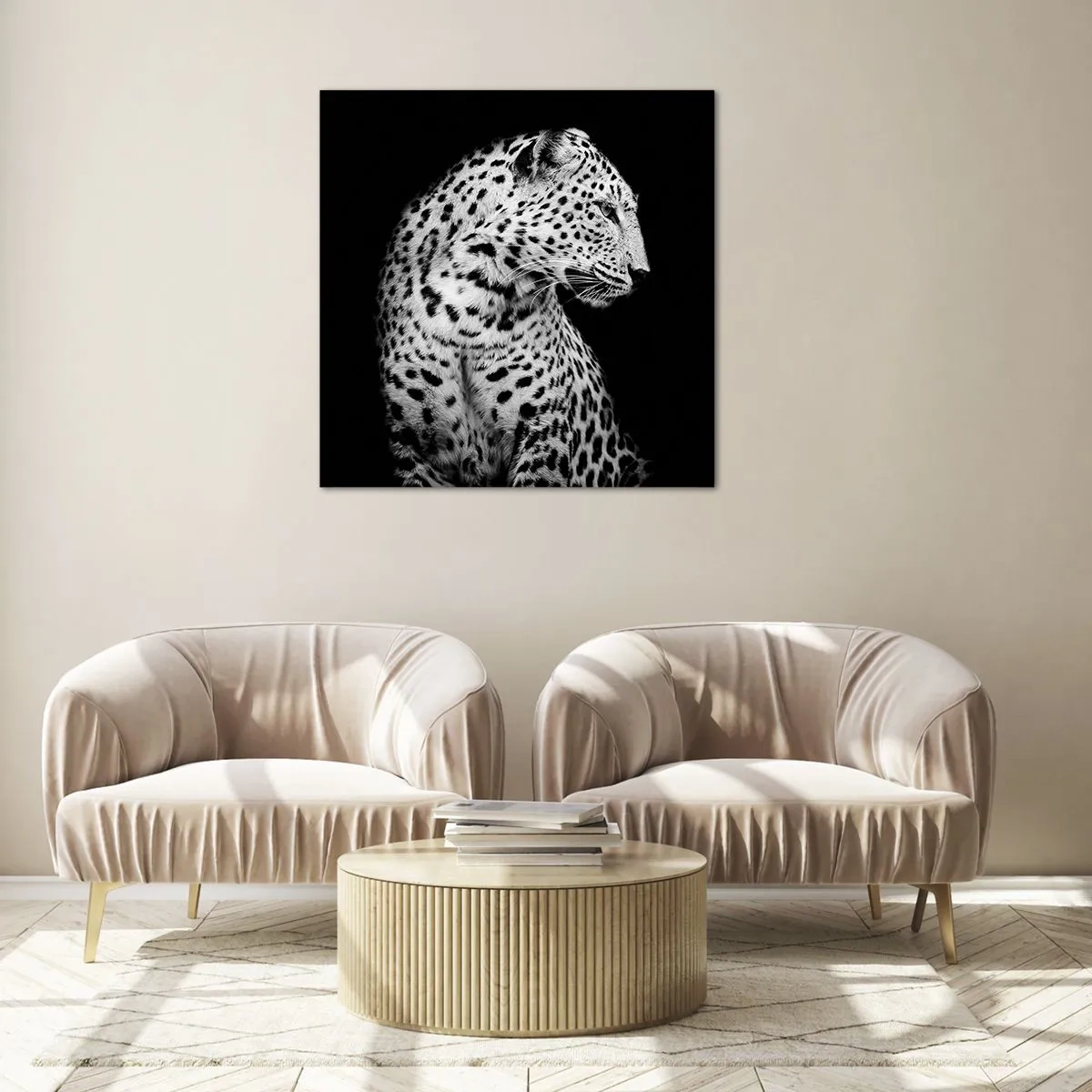 Glastavla - Bild på glas - Perfekt höger profil! - 60x60 cm