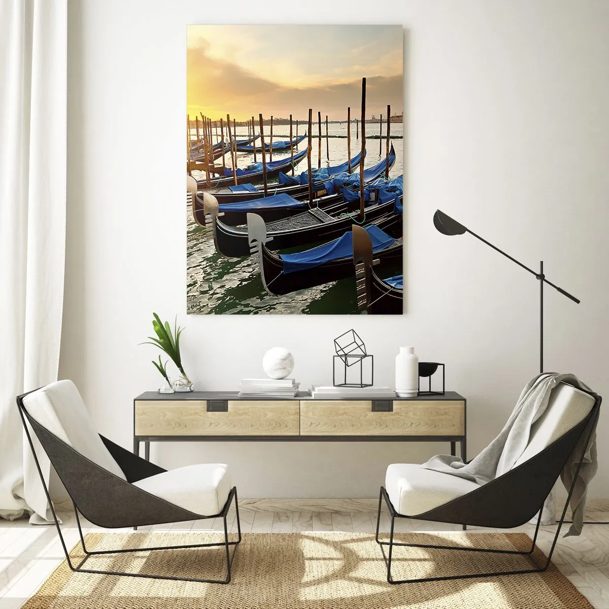 Glastavla - Bild på glas - Innan bullret kommer hit - 50x70 cm