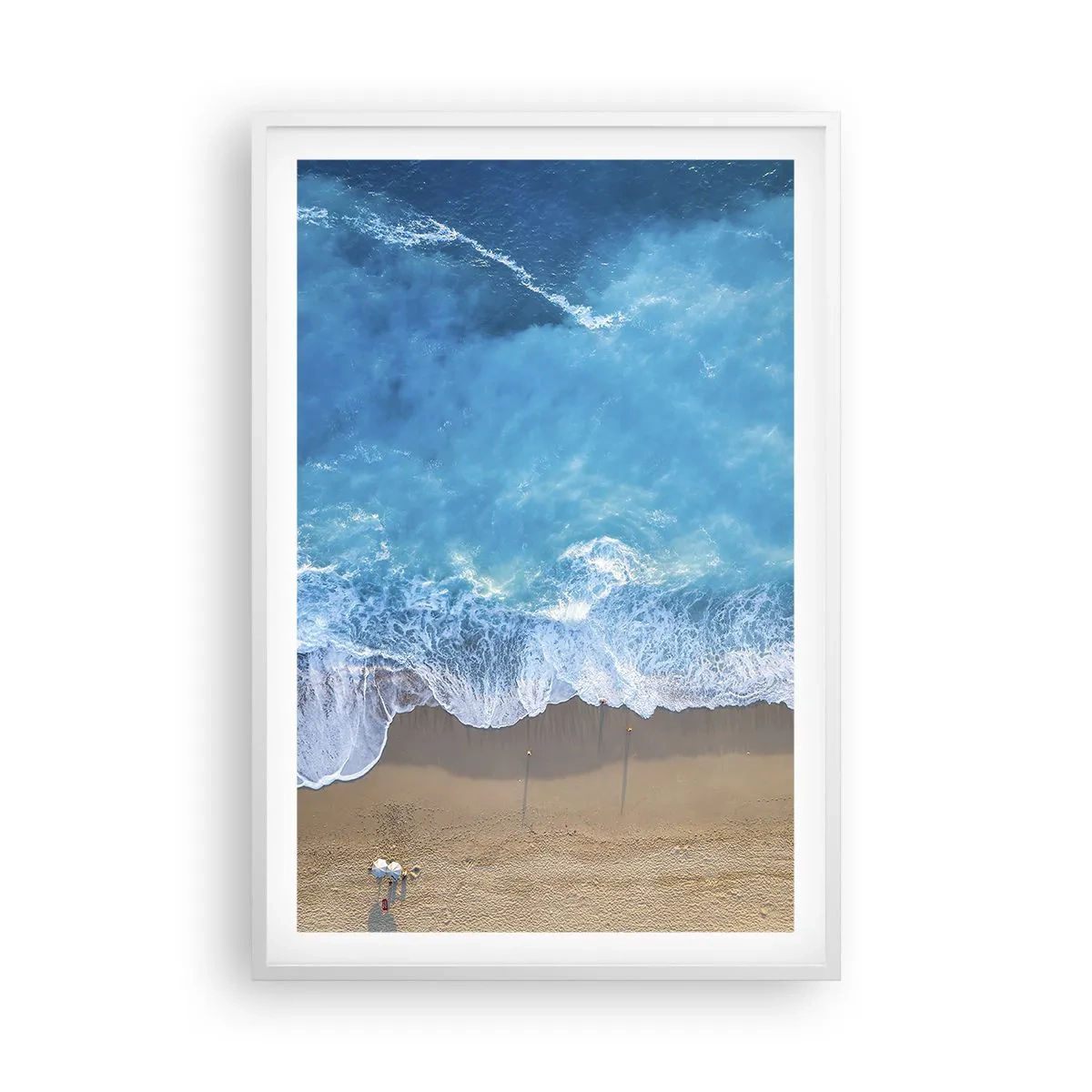 Affisch i vit ram - Blå styrka - 61x91 cm