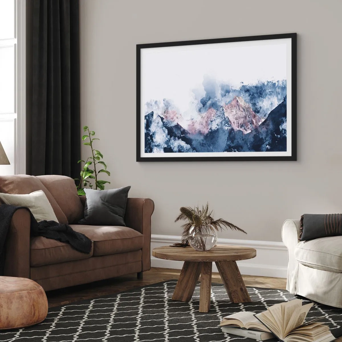 Affisch i svart ram - Det är toppen! - 50x40 cm