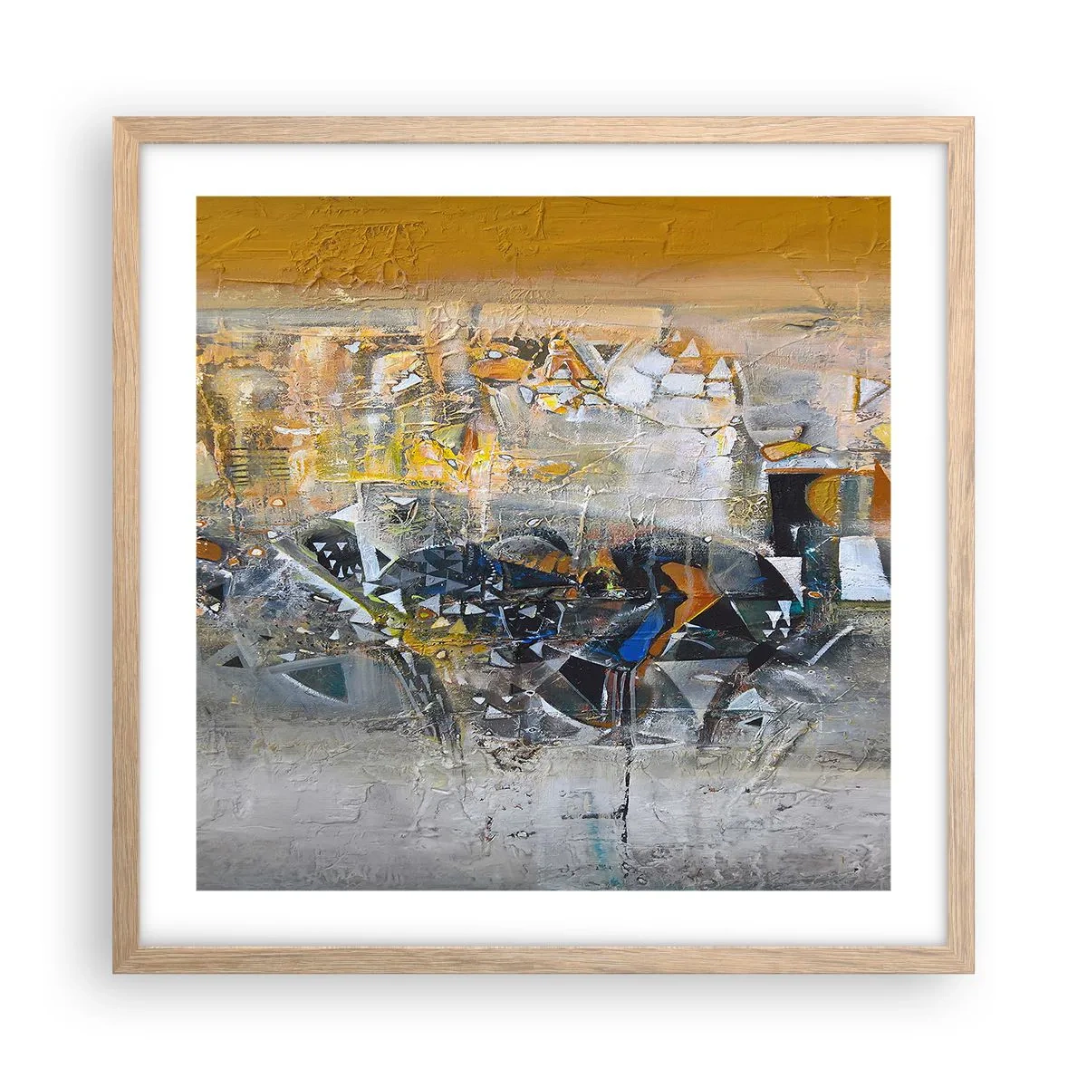 Affisch i ram av ljusek - Allt blir bra - 50x50 cm