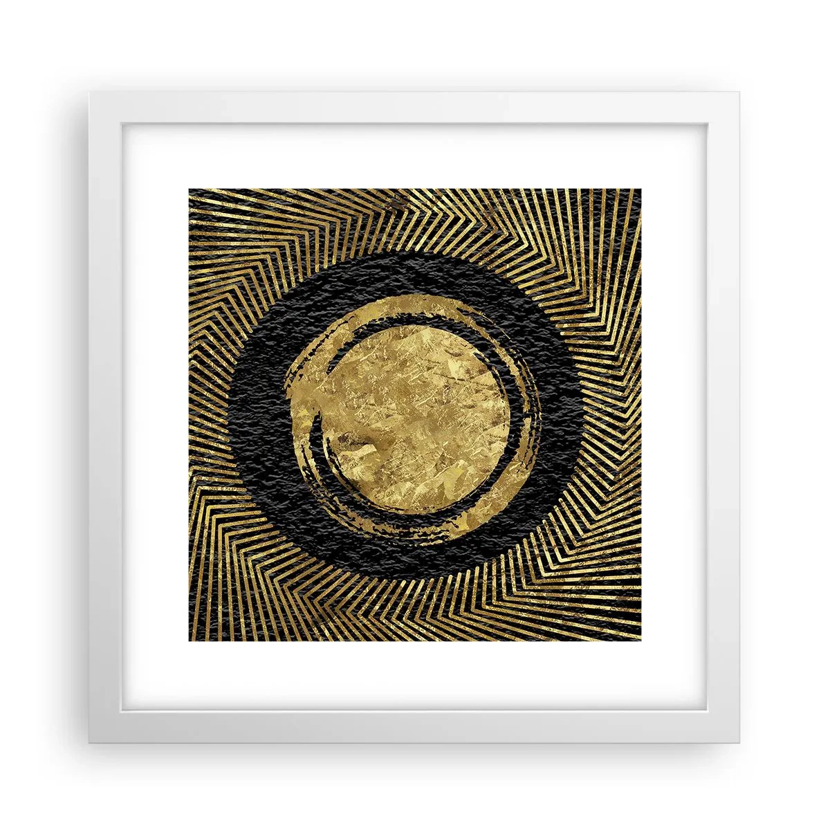 Affisch i vit ram - Glamourös komposition - 30x30 cm
