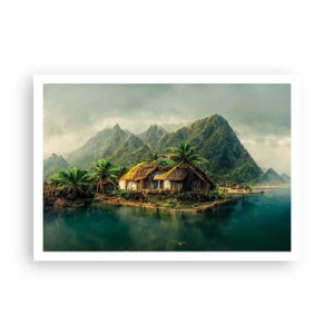 Affisch - Tropiskt paradis - 100x70 cm