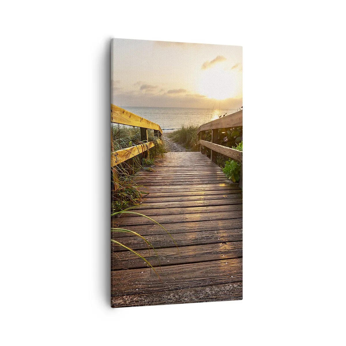 Canvastavla - Bild på duk - Direkt till stranden - 55x100 cm