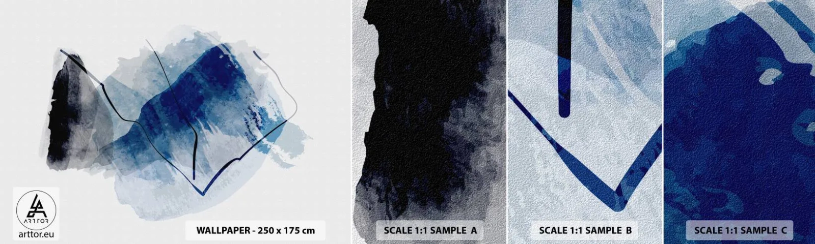 Fototapet Prov Standard Eco - Isberg - Abstraktion, Bit, Modern konst - 100x30 cm
