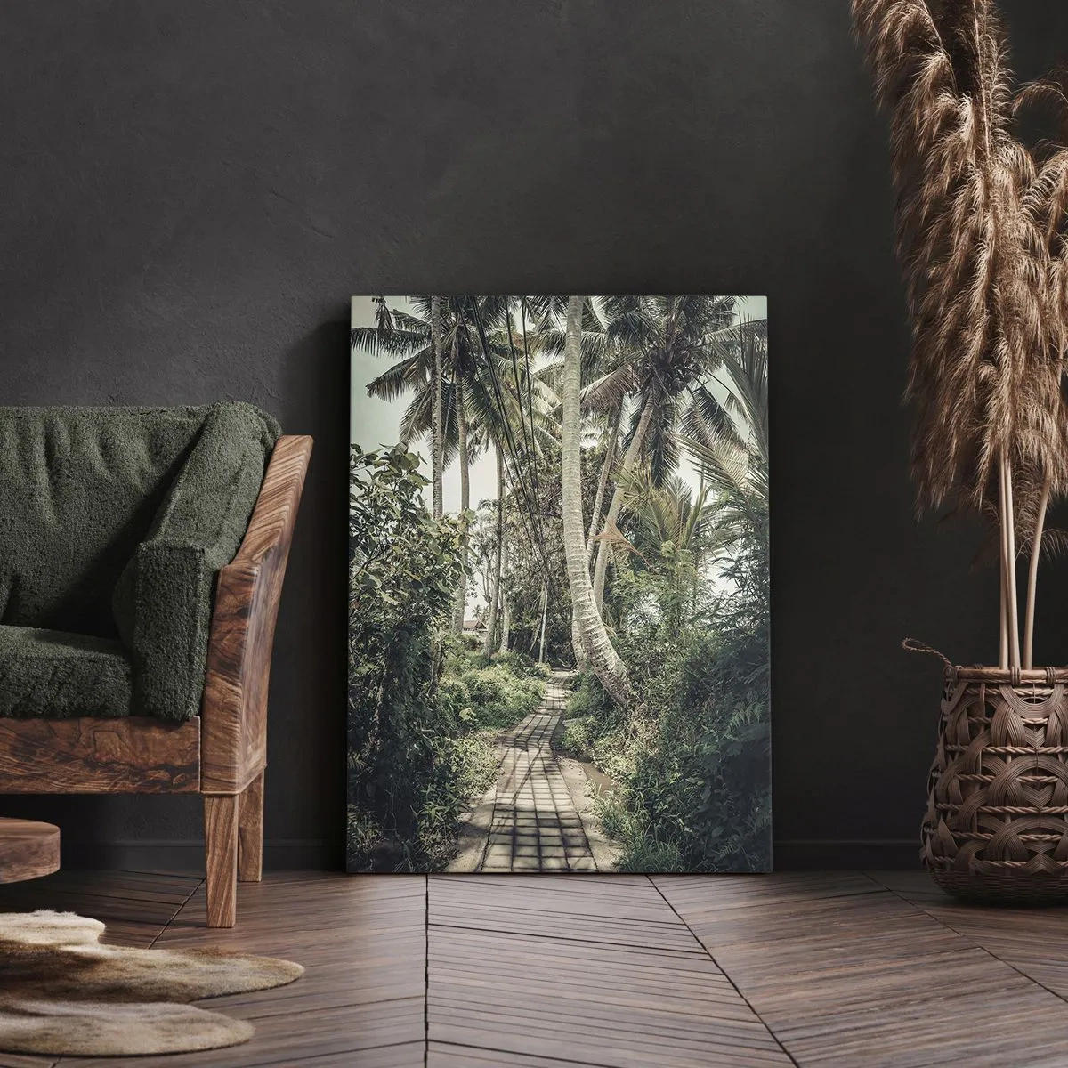 Canvastavla - Bild på duk - Palmallé - 50x70 cm