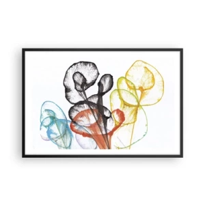 Affisch i svart ram - Blommor med själ - 91x61 cm