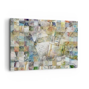 Canvastavla - Bild på duk - Geometrisk omblandning - 120x80 cm