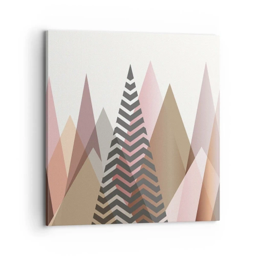 Canvastavla - Bild på duk - Utsikt över pyramider - 70x70 cm