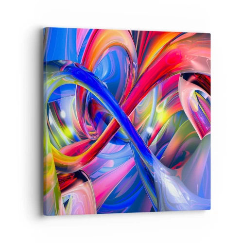 Canvastavla - Bild på duk - Färgdans - 40x40 cm