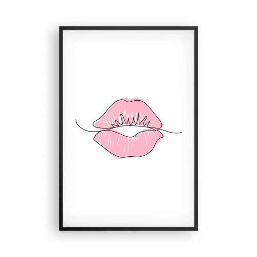 Affisch i svart ram - Redo att kyssas? - 61x91 cm