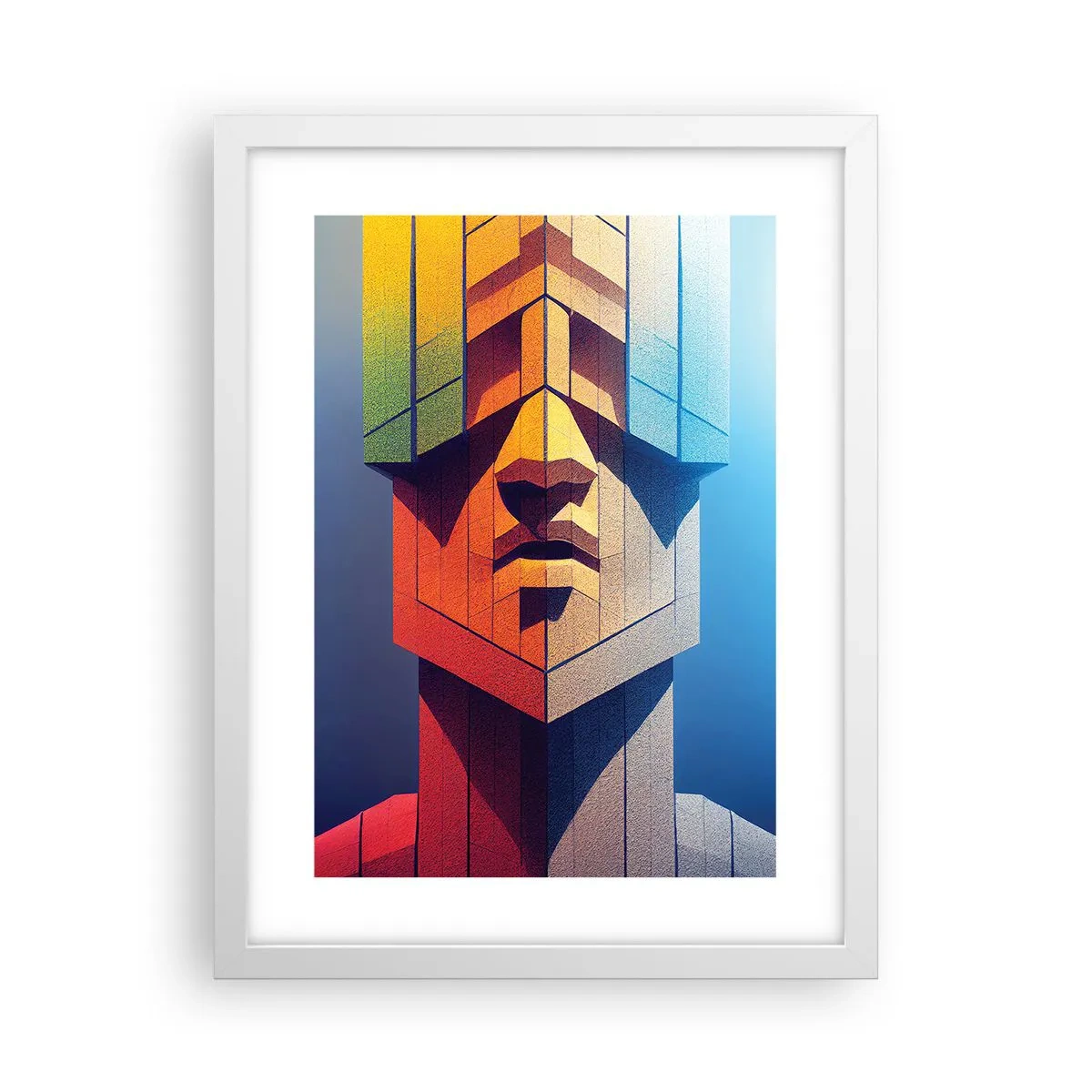 Affisch i vit ram - En man med principer - 30x40 cm