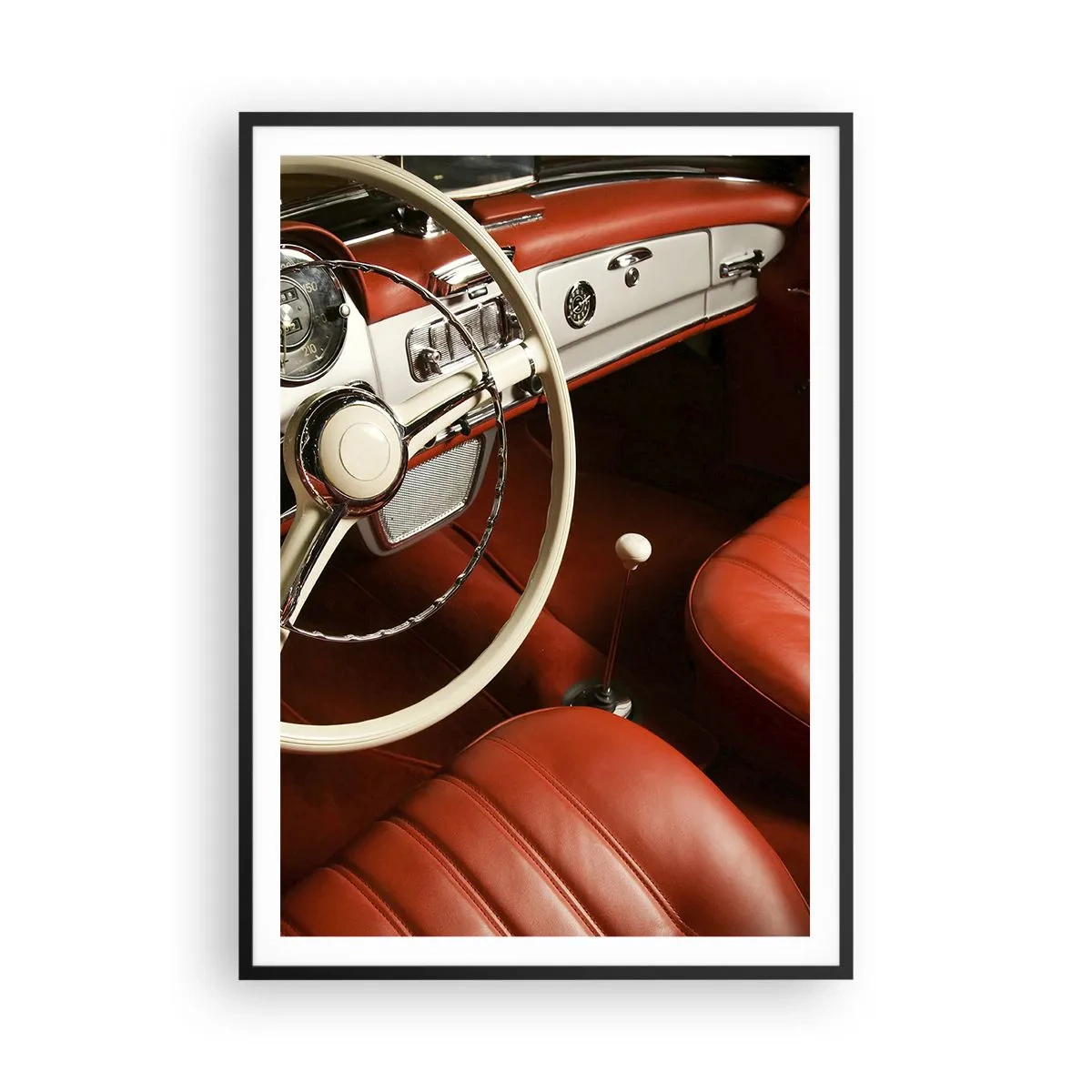 Affisch i svart ram - Lyx i vintage stil - 70x100 cm