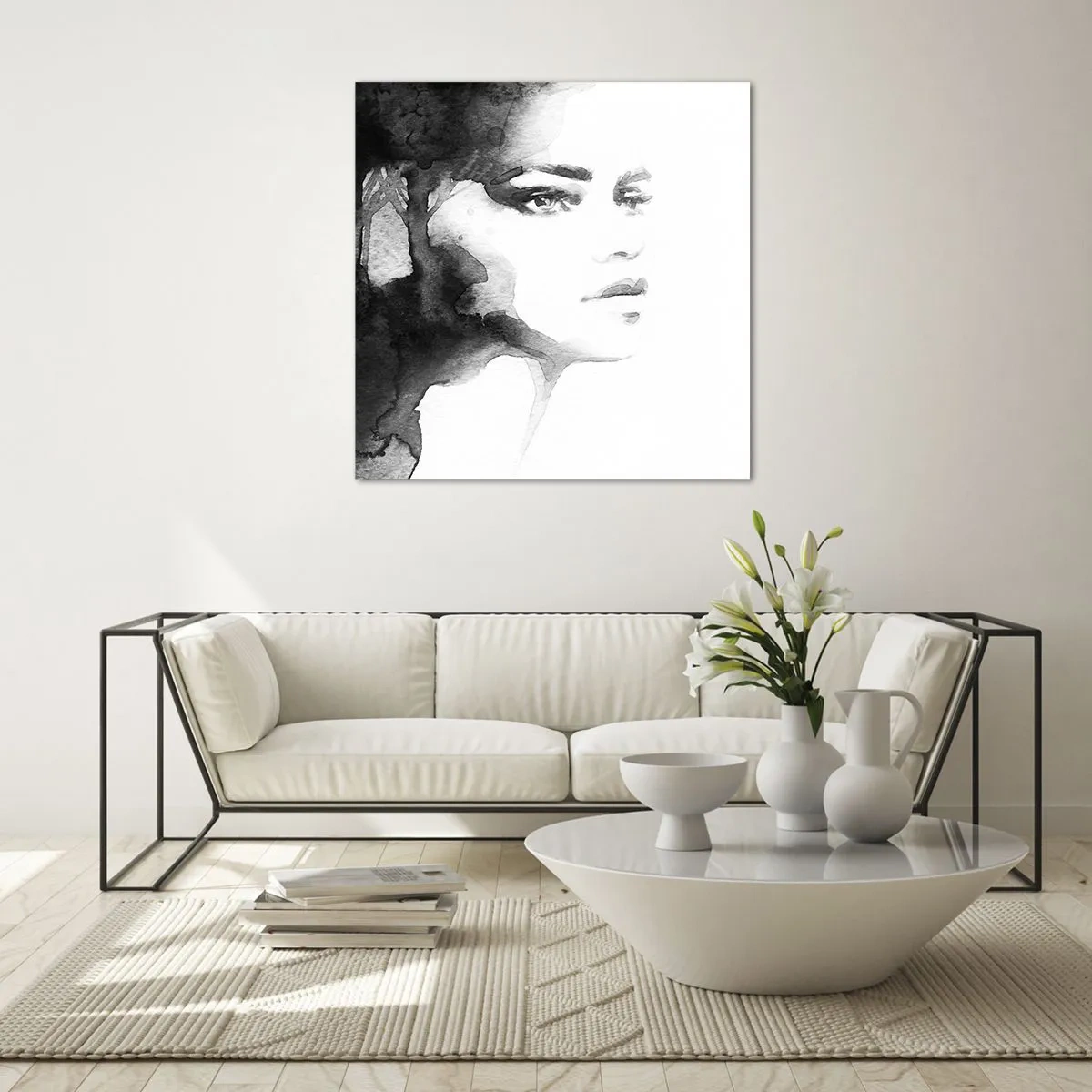 Glastavla - Bild på glas - Skapad av hemlighet och dimma - 30x30 cm