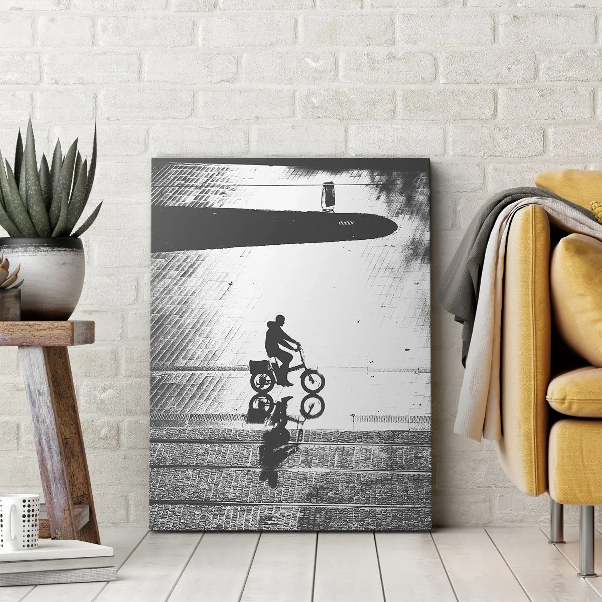 Canvastavla - Bild på duk - Rakt fram genom staden - 45x80 cm