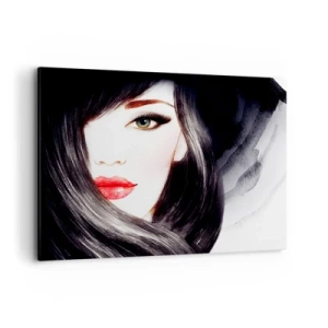 Canvastavla - Bild på duk - Safirfärgad blick - 120x80 cm