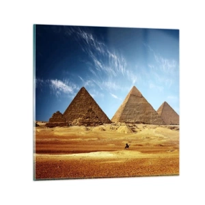 Glastavla - Bild på glas - 40 sekler tittar på oss - 60x60 cm