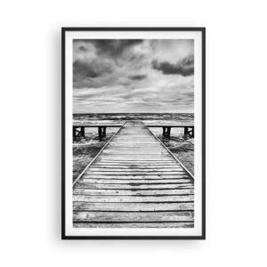 Affisch i svart ram - Jag väntar på vind som blåser bort... - 61x91 cm