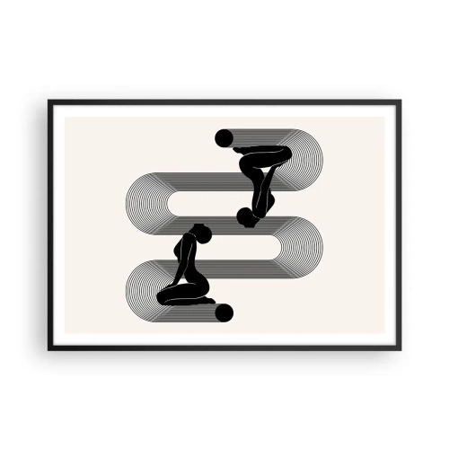 Affisch i svart ram - Sensuell symmetri - 100x70 cm
