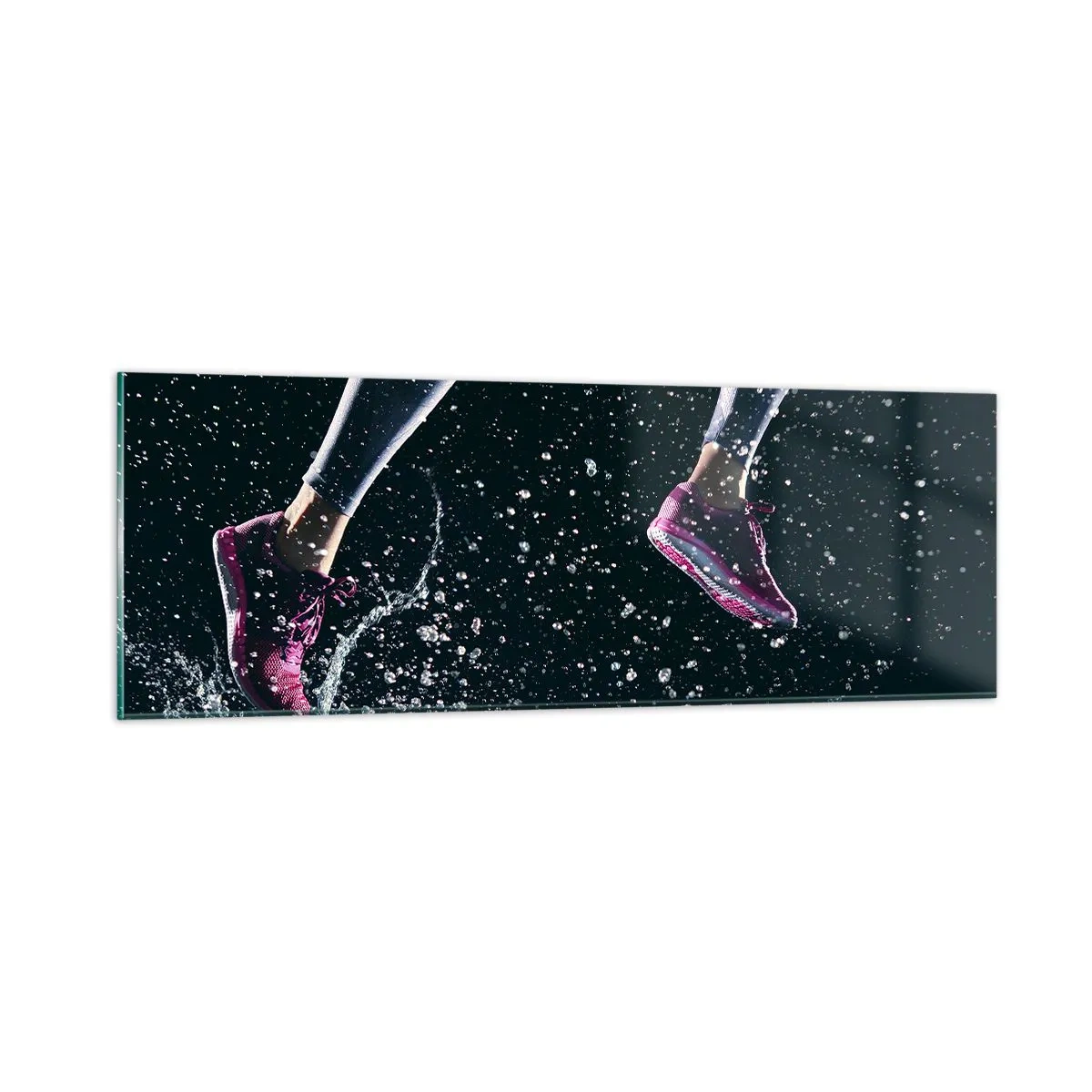 Glastavla - Bild på glas - Med all kraft i benen - 90x30 cm