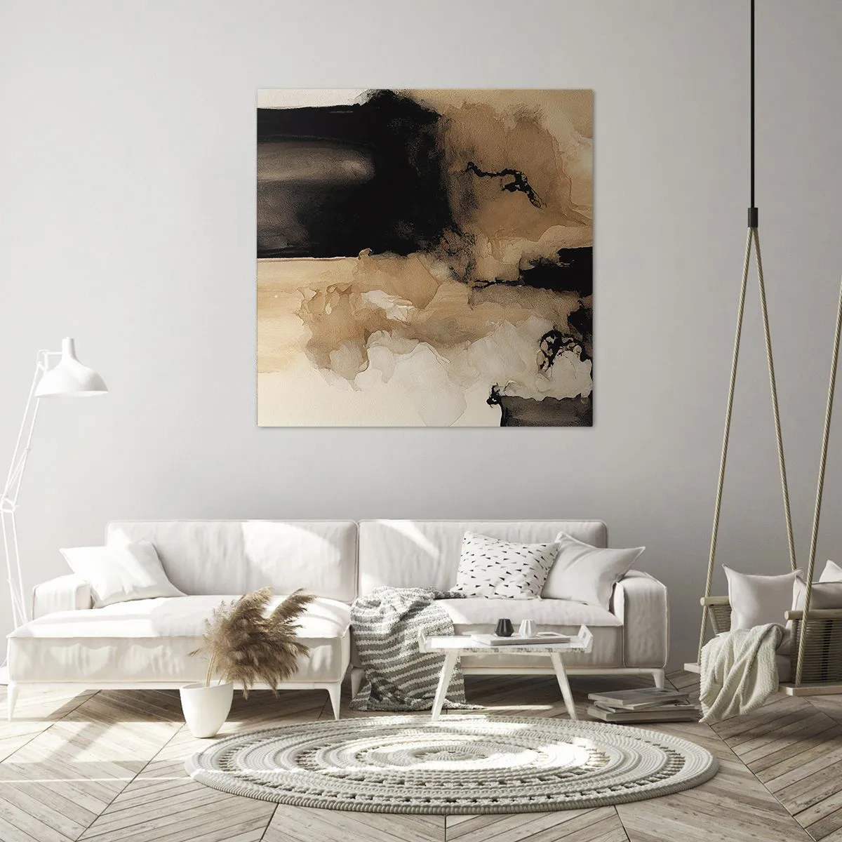 Canvastavla - Bild på duk - Intrigerande abstraktion - 60x60 cm