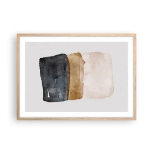 Affisch i ram av ljusek - Komposition av jordens färger - 70x50 cm
