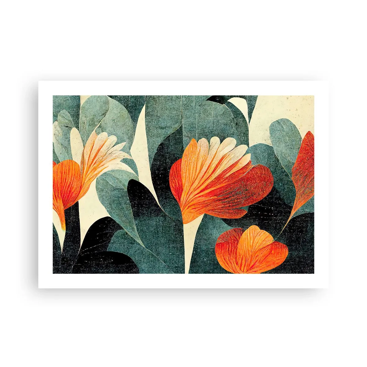 Affisch - Värmen i tropikerna och svalkan i grönskan - 70x50 cm