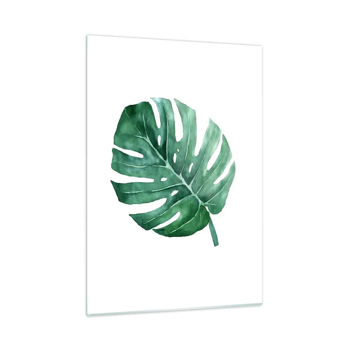 Glastavla - Bild på glas - Grönt koncept - 50x70 cm