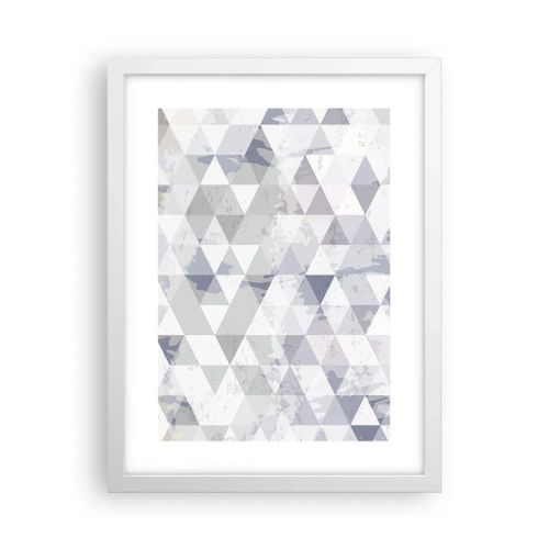 Affisch i vit ram - Trianglar - 30x40 cm