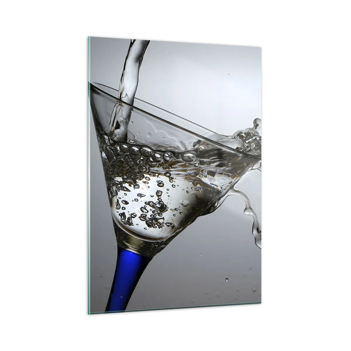 Glastavla - Bild på glas - Kristallklart vatten i kristallglas - 50x70 cm